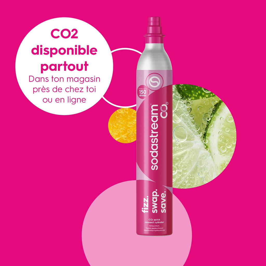 Sodastream Machine à eau pétillante TERRA + 1 bouteille 1L blanche