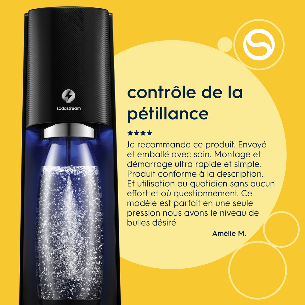 Sodastream Machine à eau pétillante E-TERRA noir