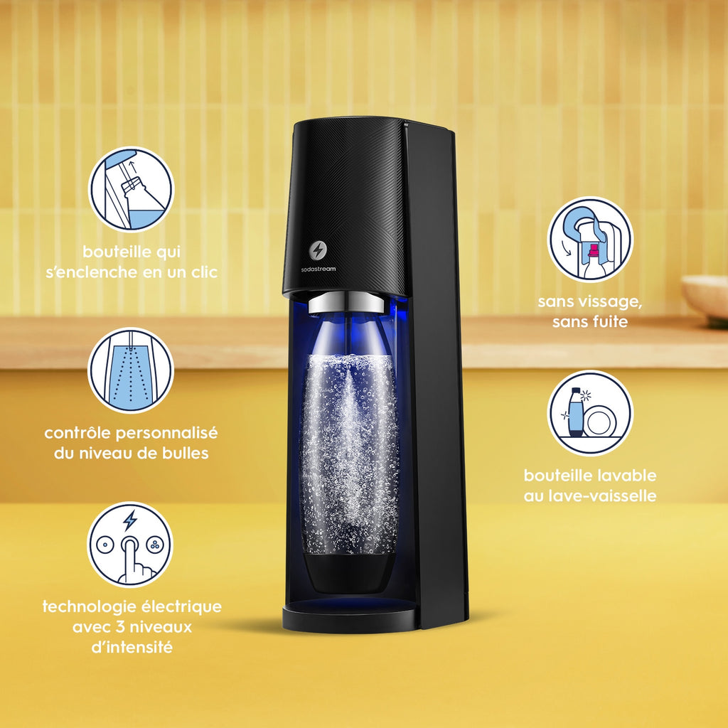 Sodastream Machine à eau pétillante E-TERRA noir
