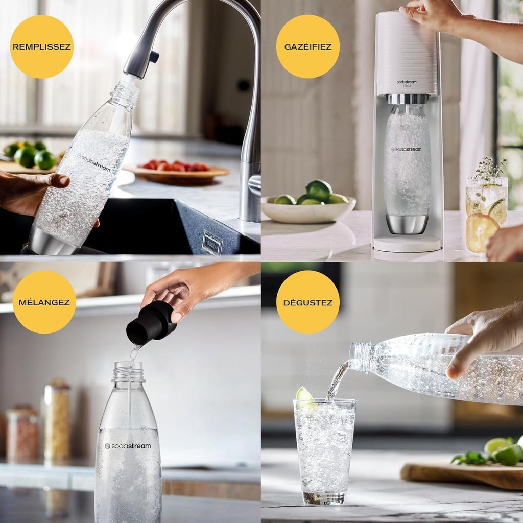 Sodastream Bouteille 1L lave-vaisselle Fuse Métal