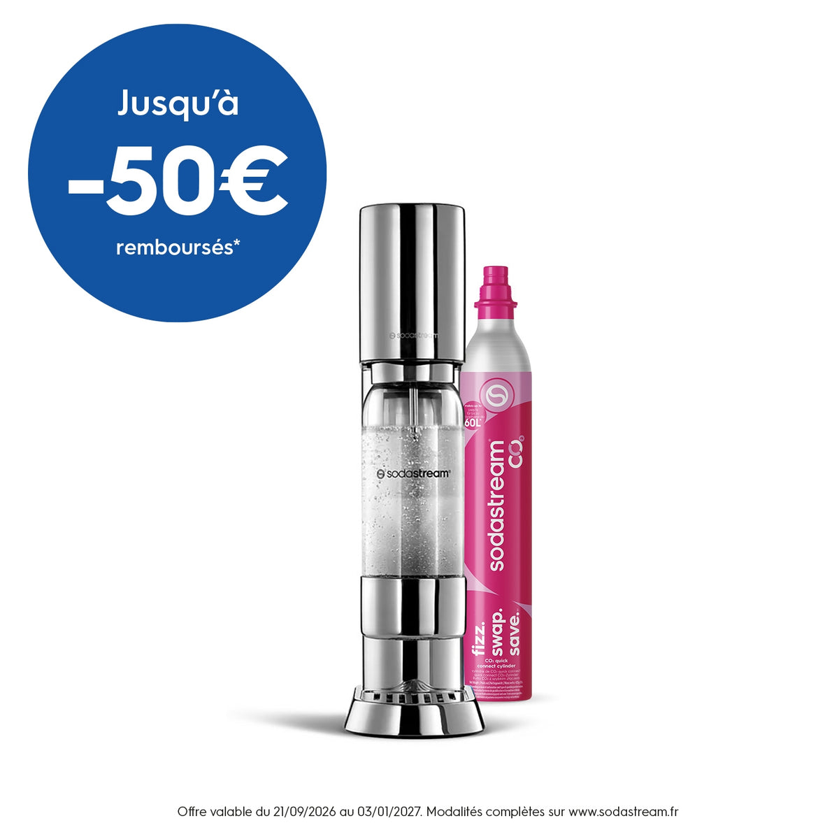 Sodastream Machine à gazéifier Enso métal