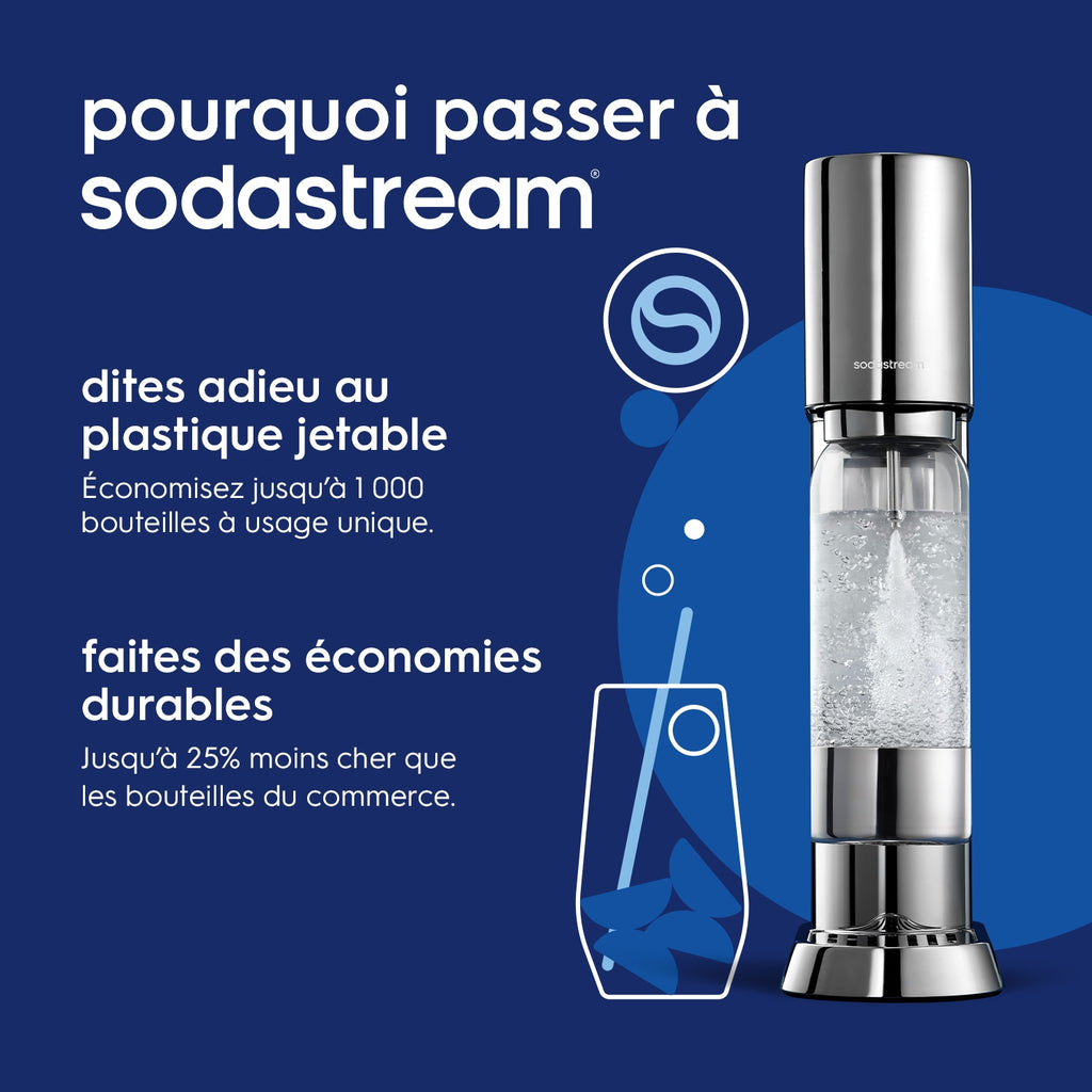 Sodastream Machine à gazéifier Enso métal