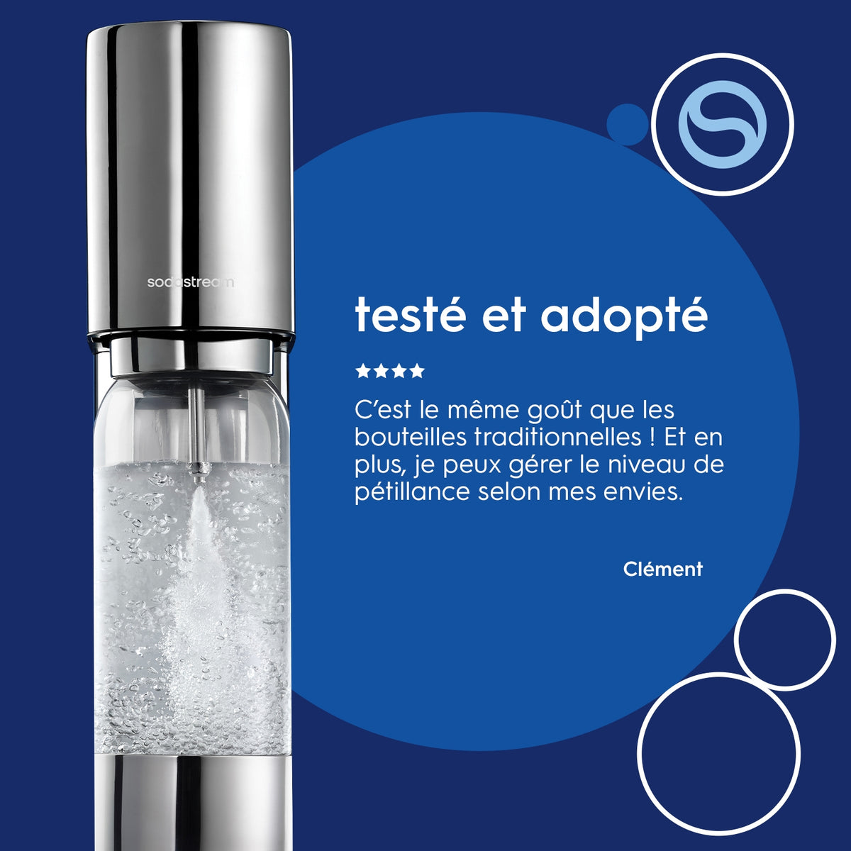 Sodastream Machine à gazéifier Enso métal
