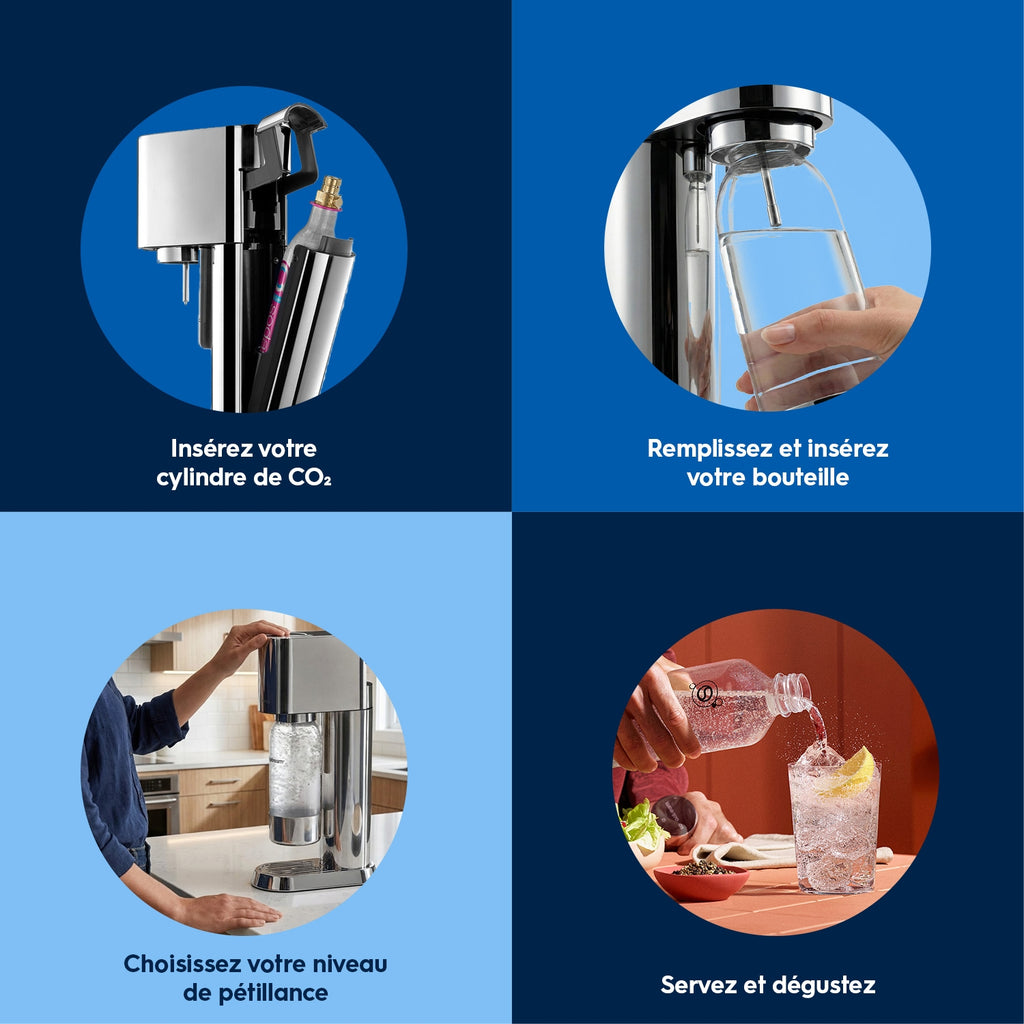 Sodastream Machine à gazéifier Enso métal