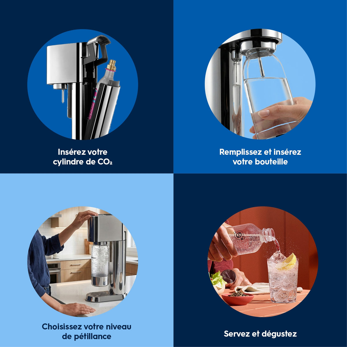 Sodastream Machine à gazéifier Enso métal