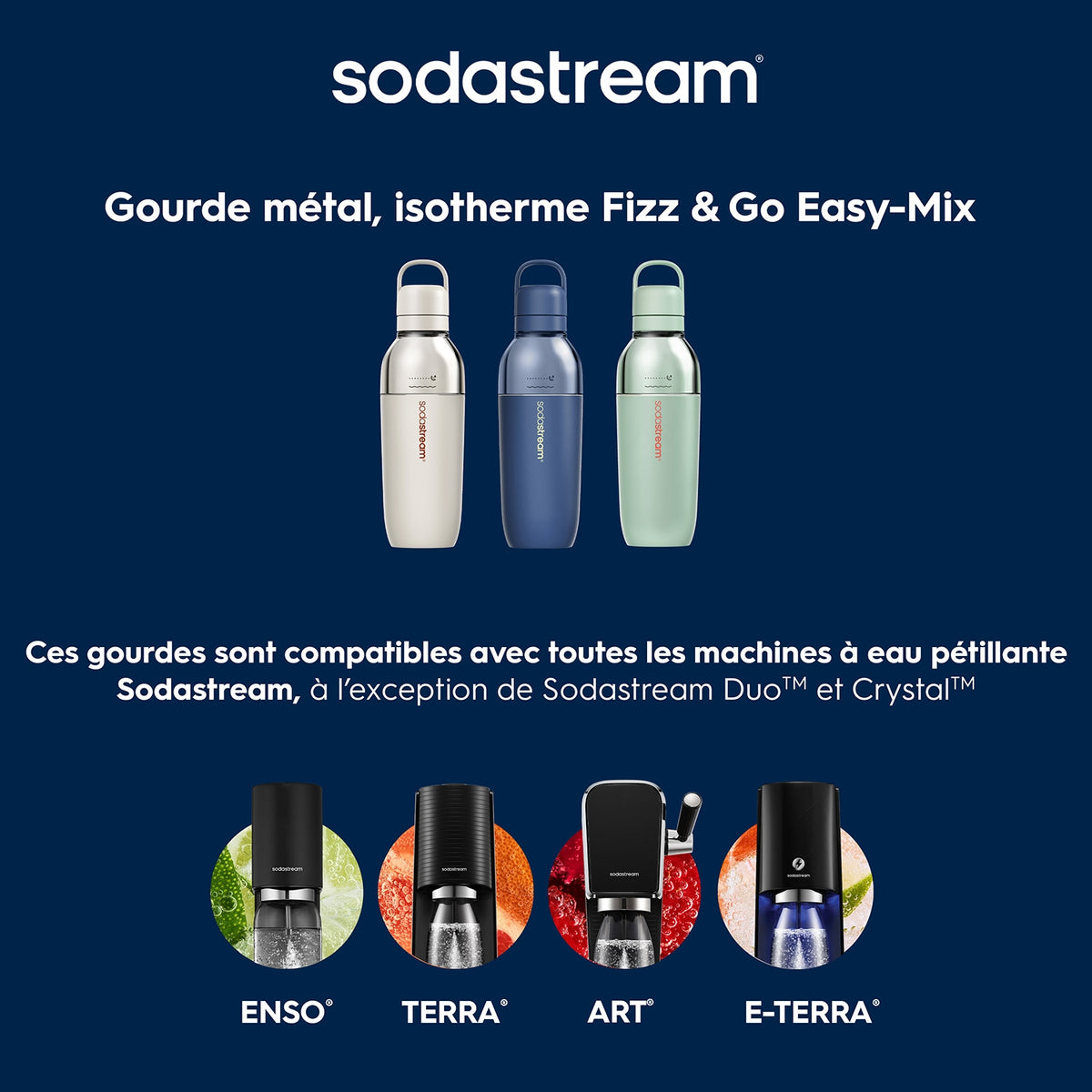 Sodastream Bouteille Isotherme en Acier Inoxydable - 0,71L