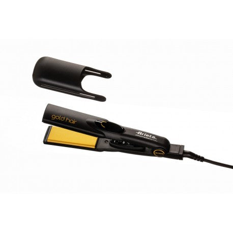 Ariete 8144 Fer à lisser à chaleur, Noir et Or, 46 W, Câble 2,5 m