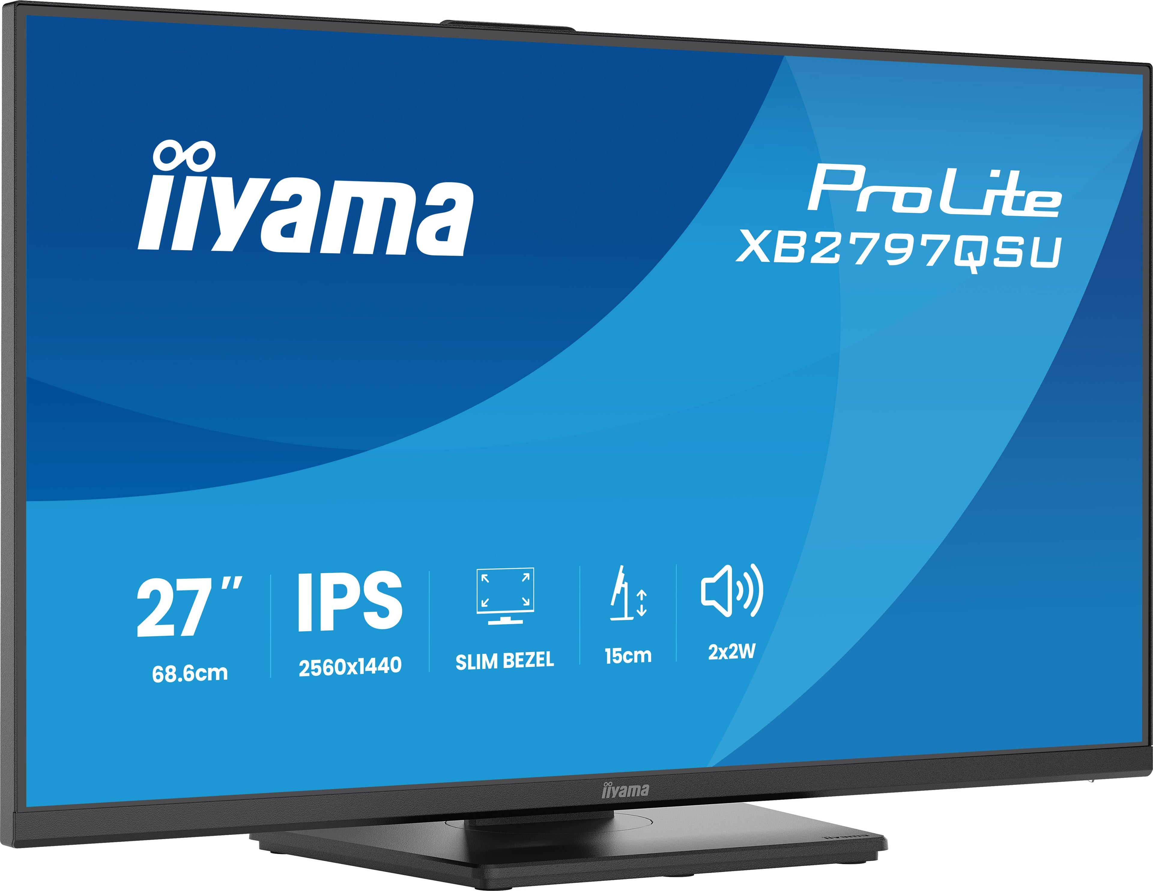 iiyama ProLite XB2797QSU-B1 écran plat de PC 68,6 cm (27") 2560 x 1440 pixels Quad HD LED Noir
