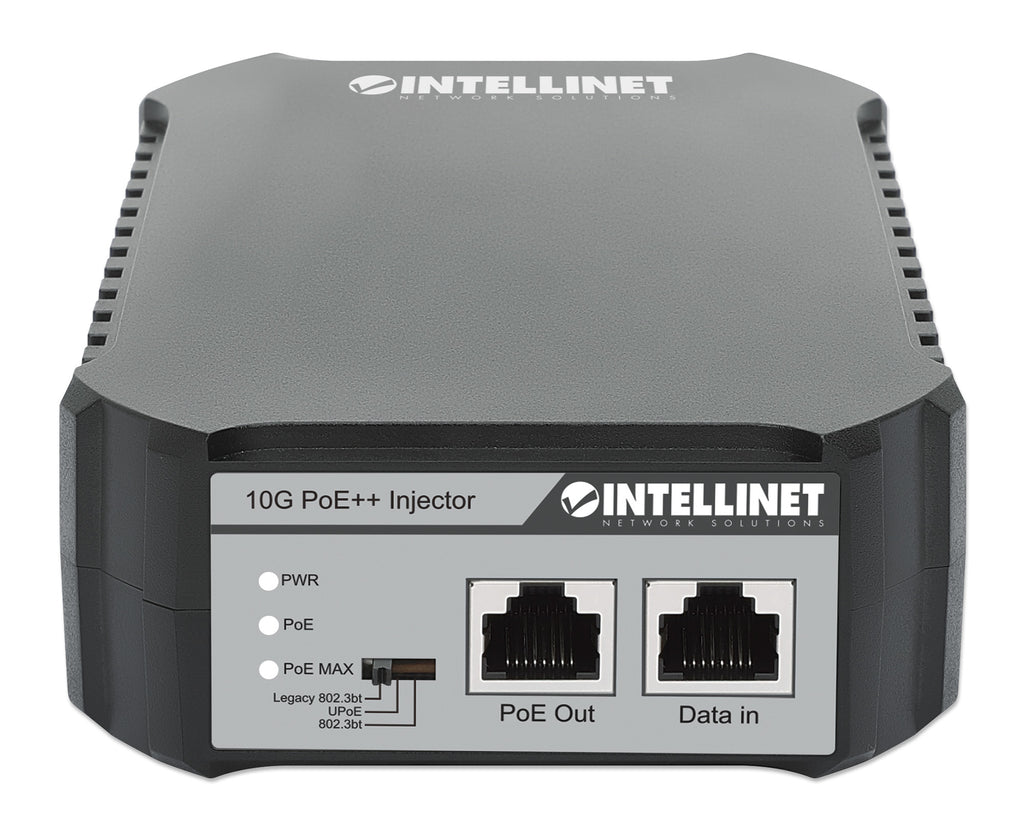 Intellinet Injecteur PoE++ 10G 1 Port 95W IEEE 802.3bt 4PPoE Boîtier Métallique