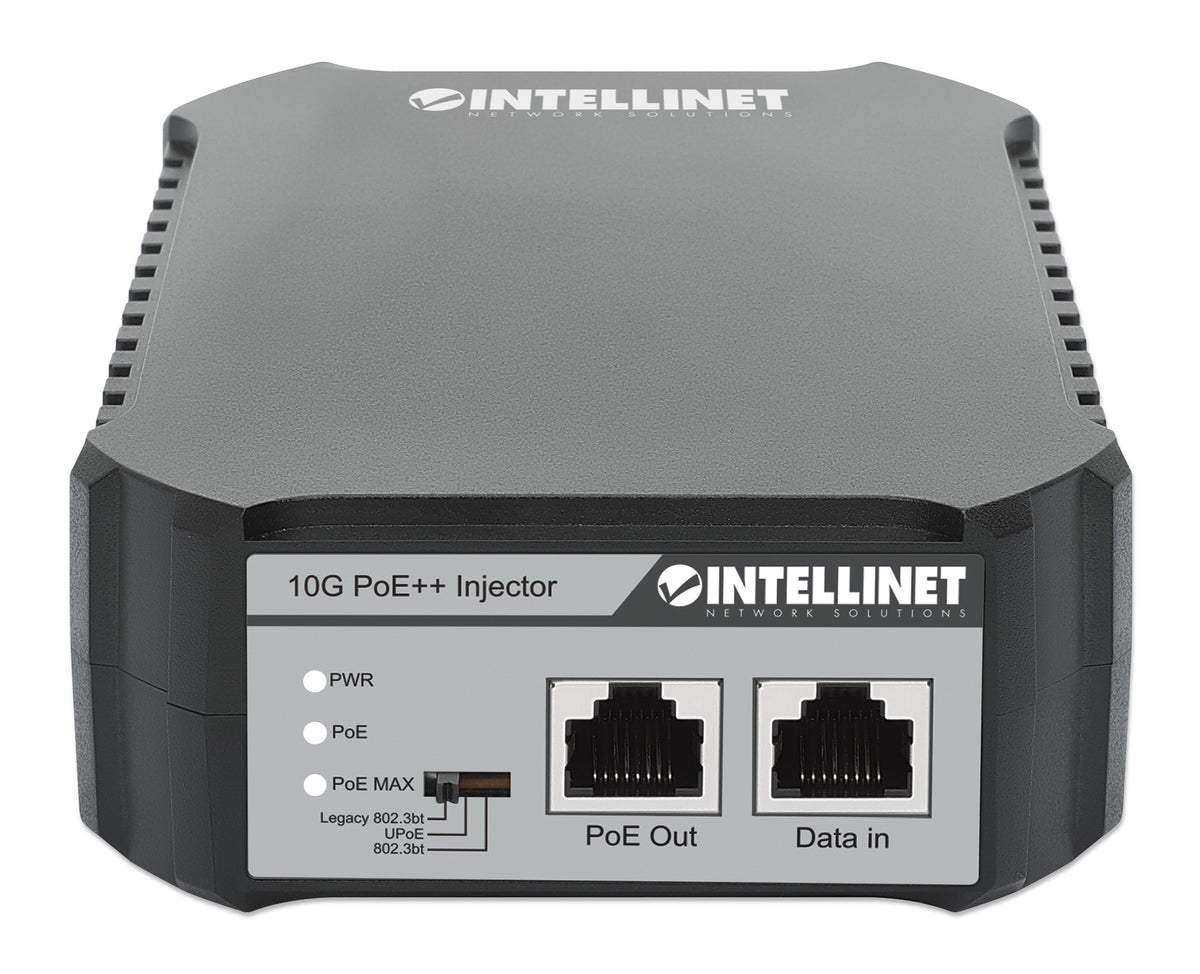 Intellinet Injecteur PoE++ 10G 1 Port 95W IEEE 802.3bt 4PPoE Boîtier Métallique