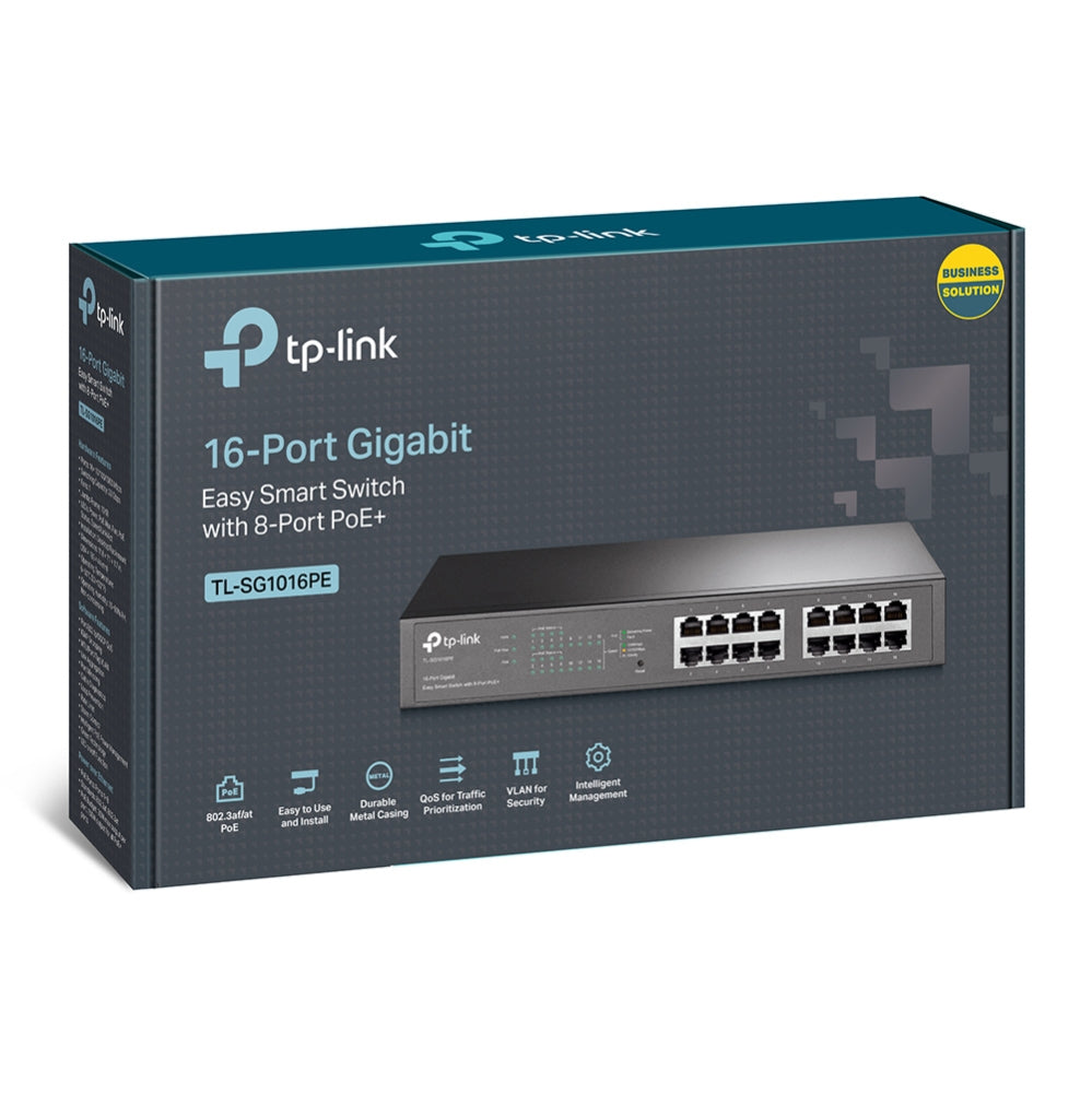 TP-Link TL-SG1016PE commutateur réseau Géré L2 Gigabit Ethernet (10/100/1000) Connexion Ethernet, supportant l'alimentat