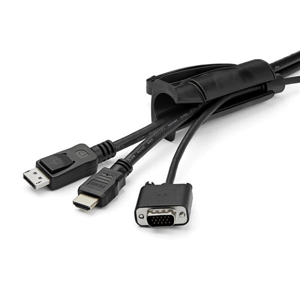 StarTech.com Gaine Spirale Range-Câble Noir, 45 mm de Diamètre, 1,5 m