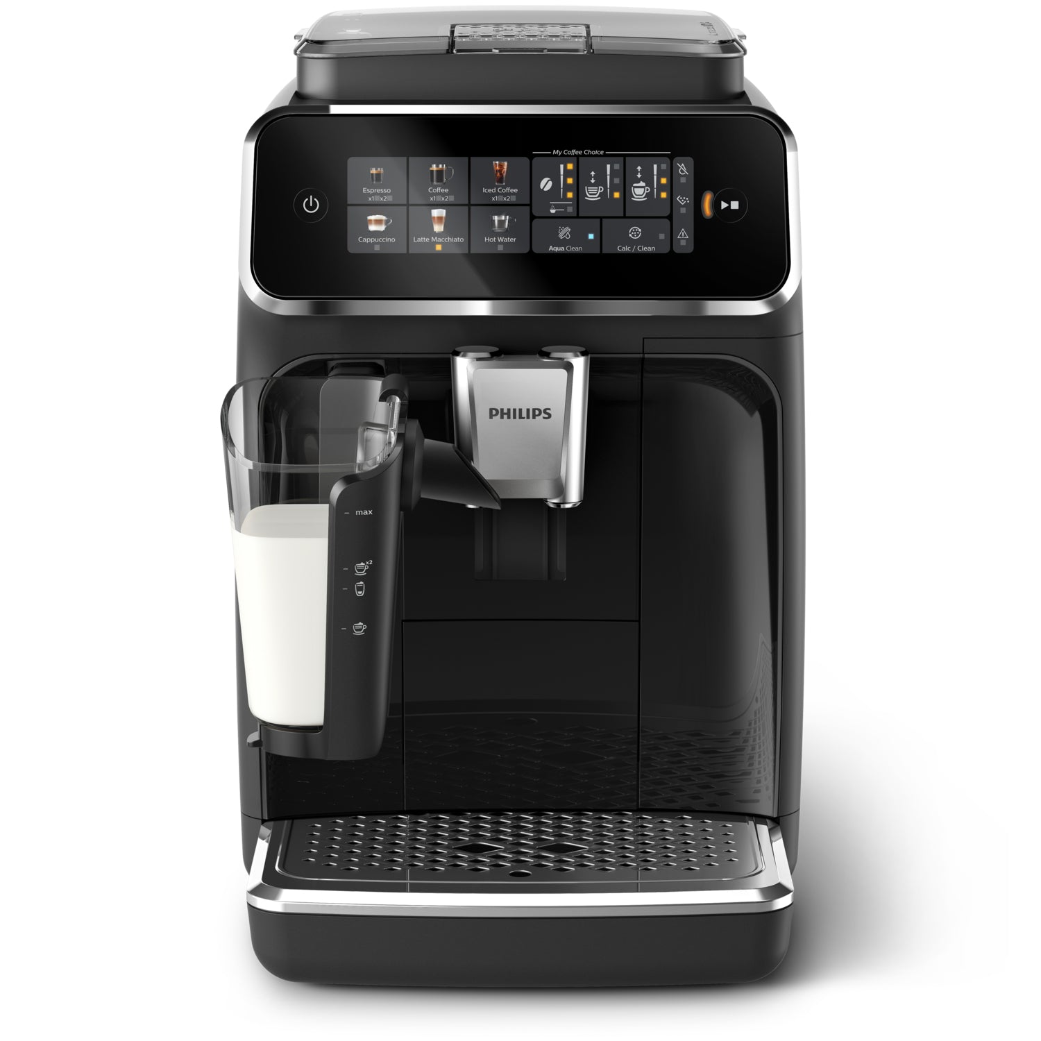 Philips Série 3300 Noir brillant EP3341/50 Machine espresso broyeur, 6 boissons, carafe LatteGo