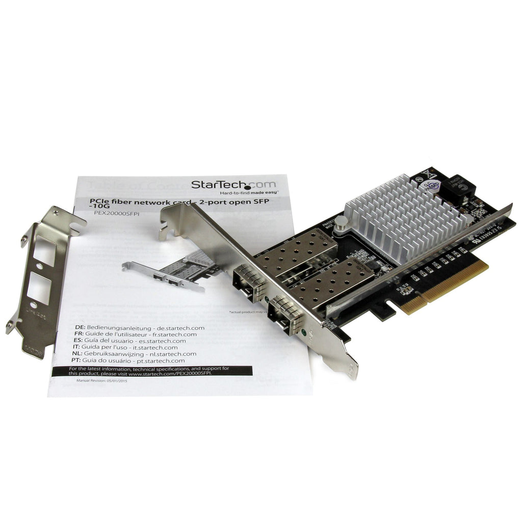 StarTech.com Carte réseau PCI Express à 2 ports fibre optique 10 Gigabit Ethernet avec SFP+ ouvert et chipset Intel - vue 5