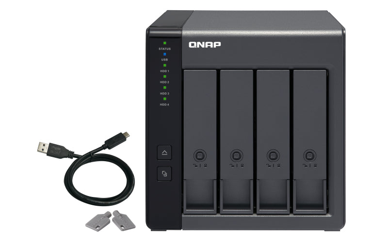 QNAP TR-004 Boîtier de Stockage RAID pour Disques Durs et SSD 2.5/3.5 pouces, Noir