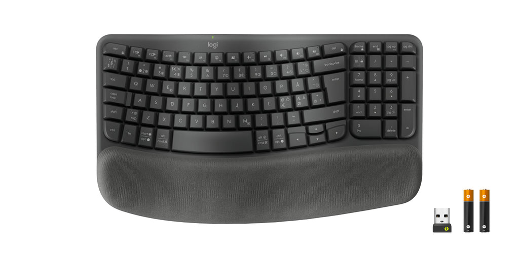 Logitech 920-012332 teclado Oficina RF Wireless + Bluetooth QWERTY Nórdico Grafito