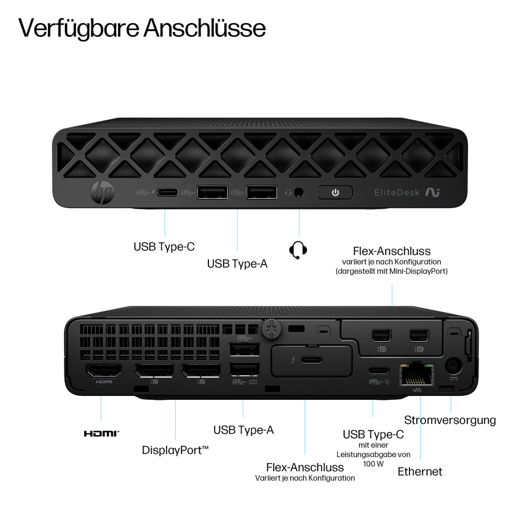 HP EliteDesk 8 G1a Next Gen AI Mini Ryzen AI 5 340 32GB 512GB AMD Radeon 840M Windows 11 Pro