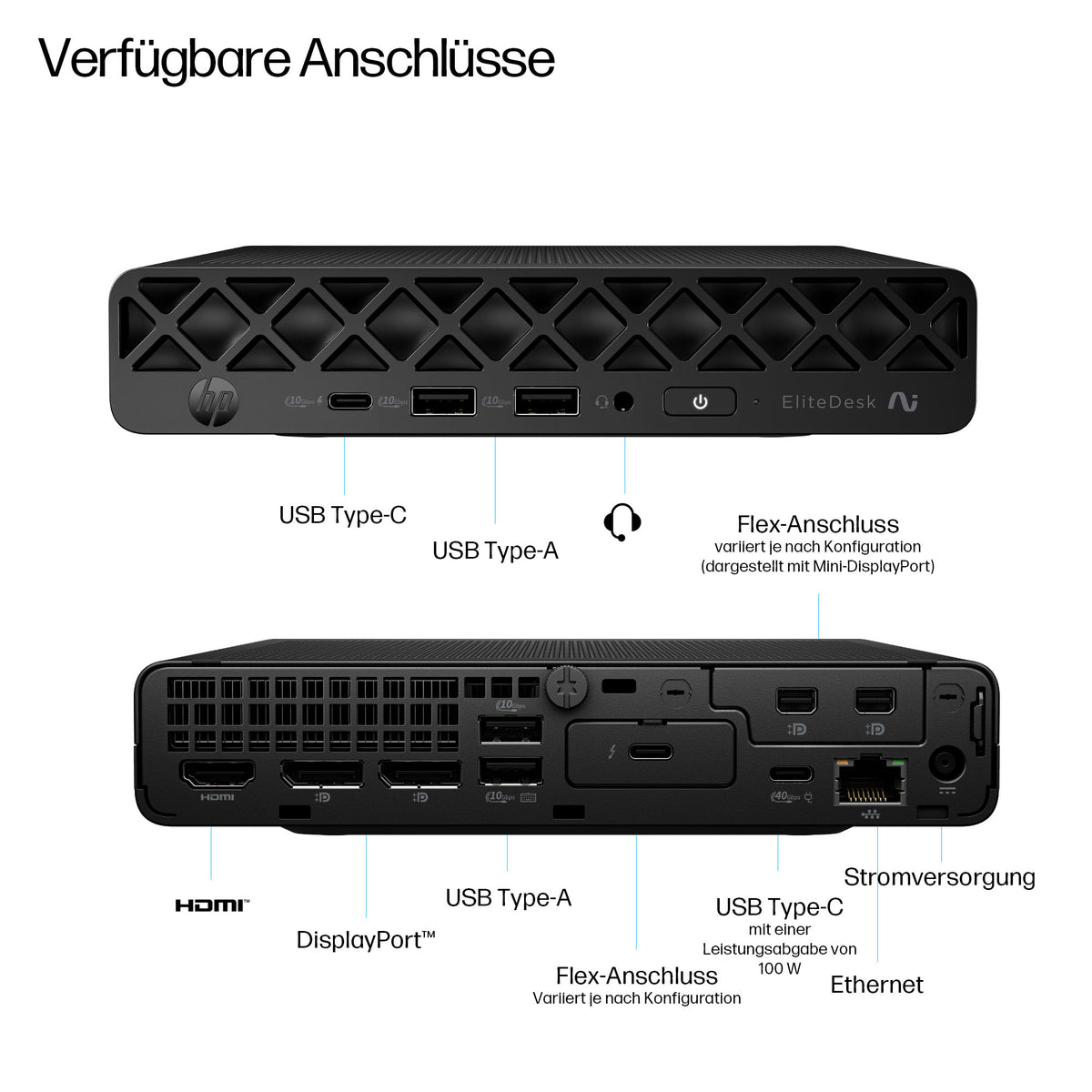 HP EliteDesk 8 G1a Next Gen AI Mini Ryzen AI 5 340 32GB 512GB AMD Radeon 840M Windows 11 Pro