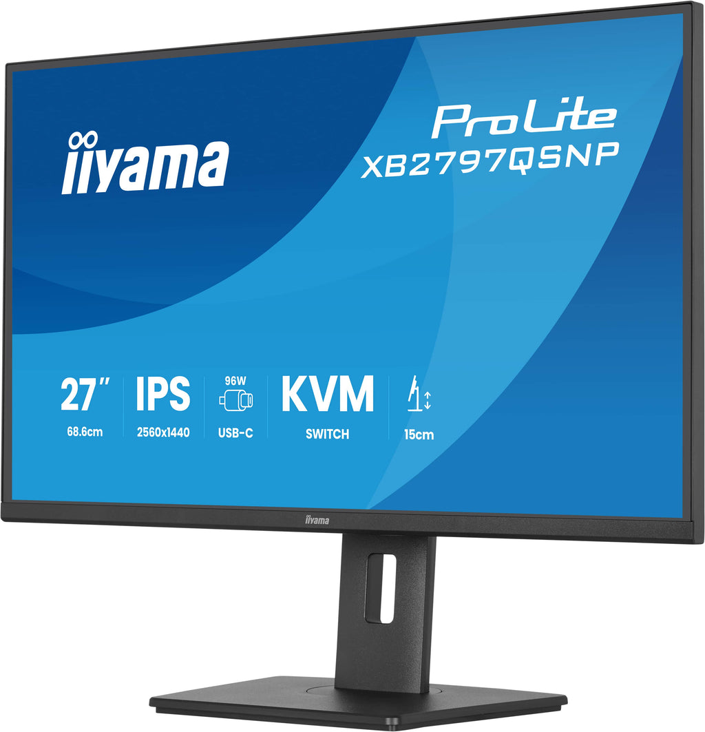 iiyama ProLite XB2797QSNP-B1 écran plat de PC 68,6 cm (27") 2560 x 1440 pixels Quad HD LCD Noir