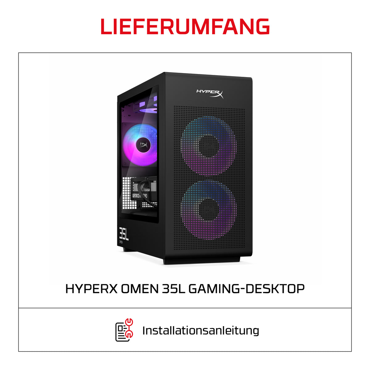 HyperX OMEN Desktop Gaming PC GT18-0170ng Intel Core Ultra 7 270K Plus, 32GB RAM, 1TB SSD, GeForce RTX 5060Ti 16GB, DOS
