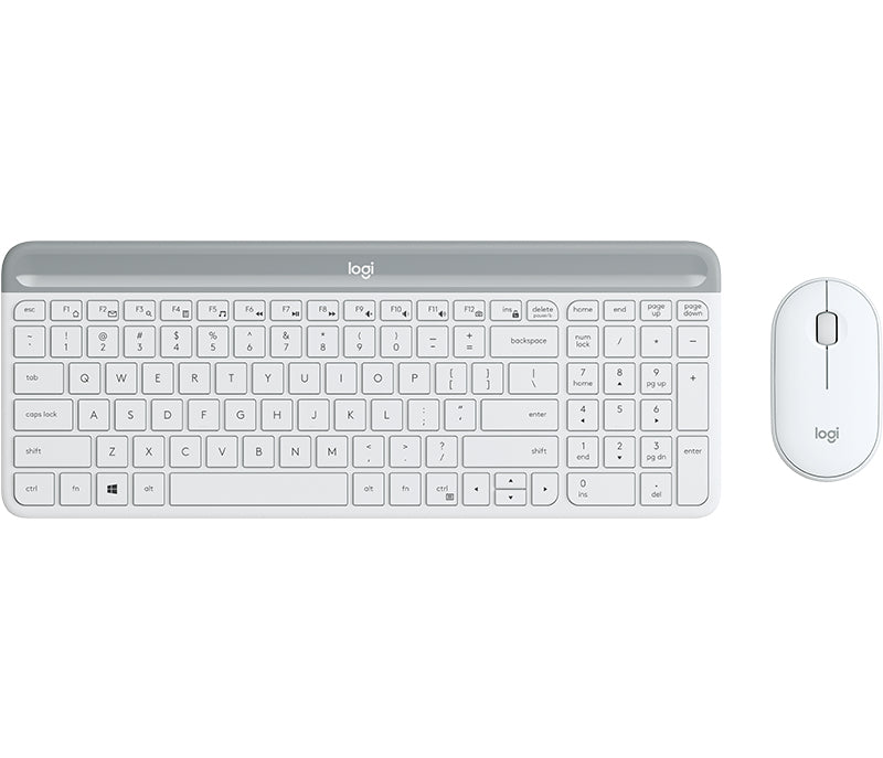 Logitech 920-009201 teclado Ratón incluido Universal RF inalámbrico QWERTY Nórdico Blanco