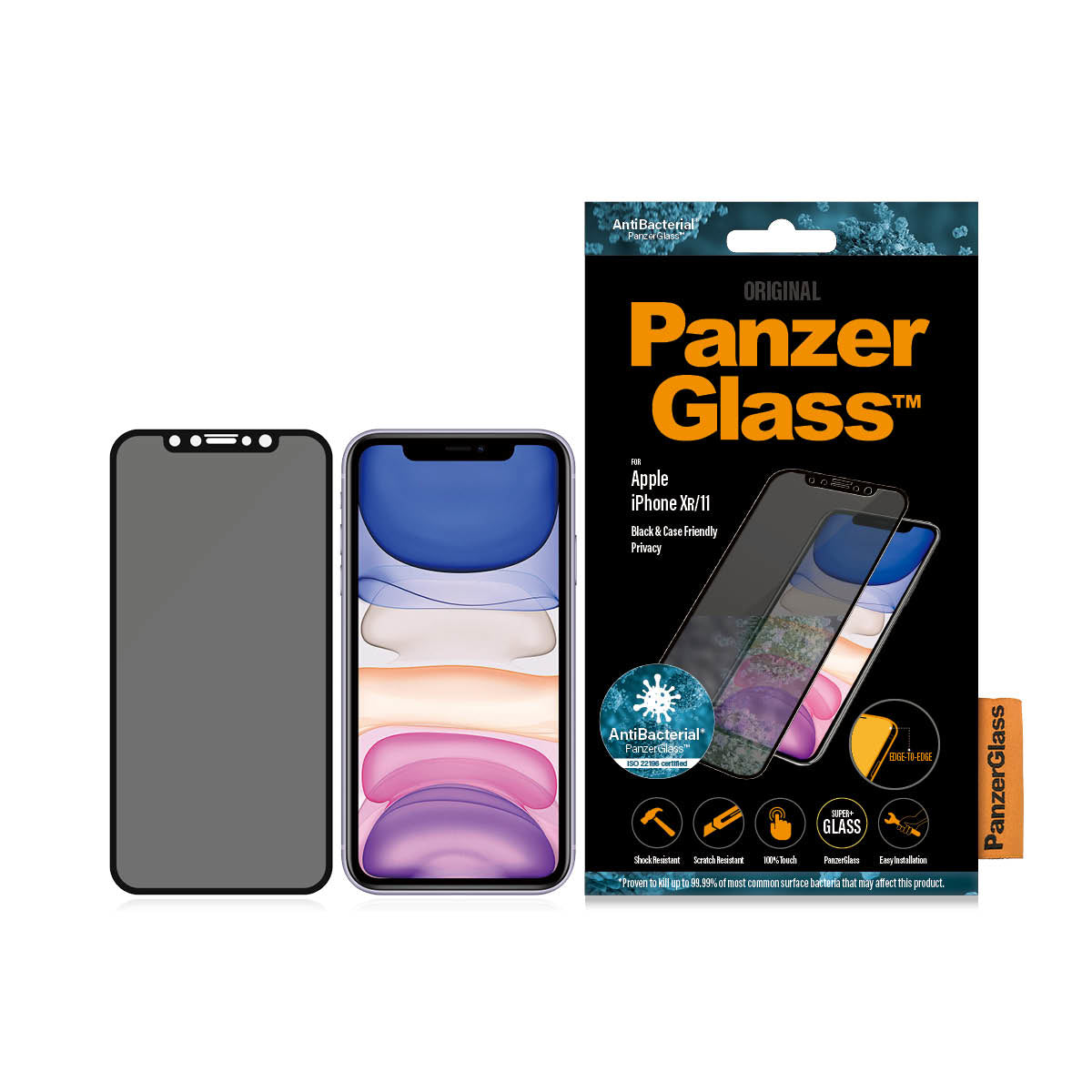 PanzerGlass ® Privacy Screen Protector iPhone 11 | XR | Edge-to-Edge Protection d'écran transparent Apple 1 pièce(s)