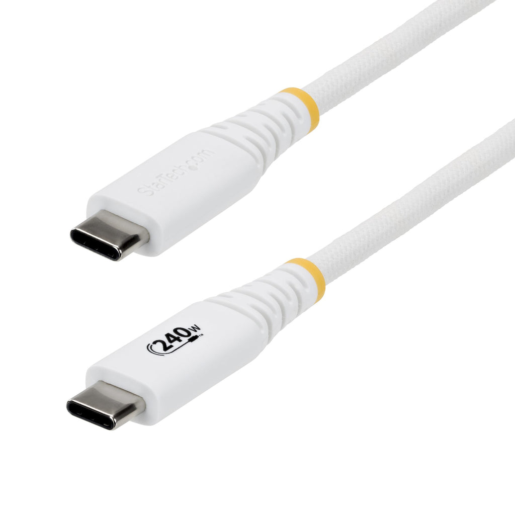 StarTech.com Câble de Recharge USB-C de 2m, Résistant et Ultra-Souple, PD EPR 240W (5A), Câble de Recharge USB 2.0 pour 