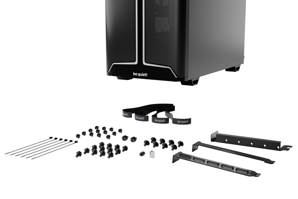be quiet! Pure Base 501 Noir, Boîtier PC Vitré, Mini ATX / Micro ATX / ATX, 3 Ventilateurs Pure Wings 3 140mm PWM, Bande