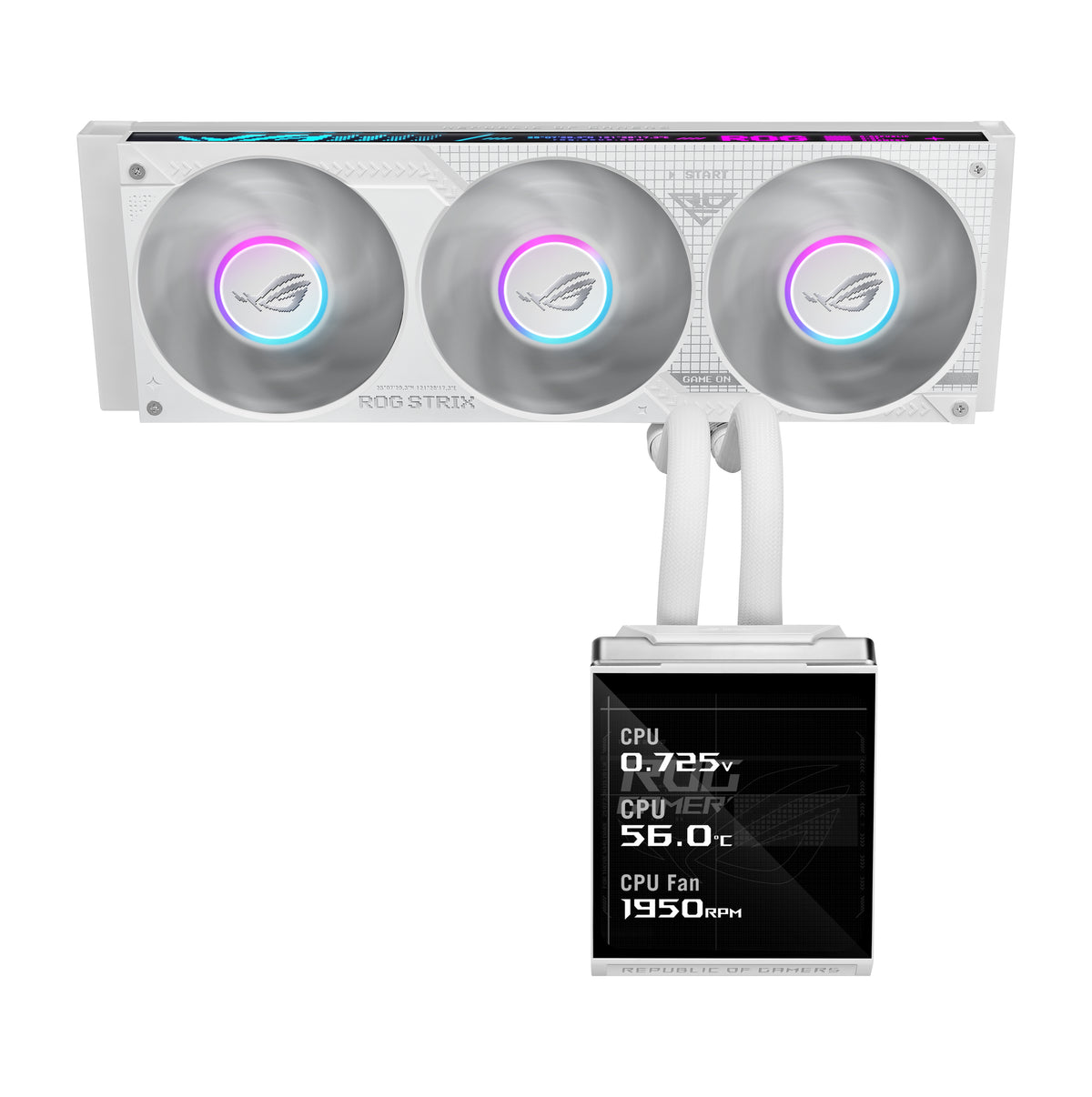 ASUS ROG STRIX SLC IV 360 ARGB LCD WHT Processeur Refroidisseur de liquide tout-en-un 12 cm Blanc 1 pièce(s)