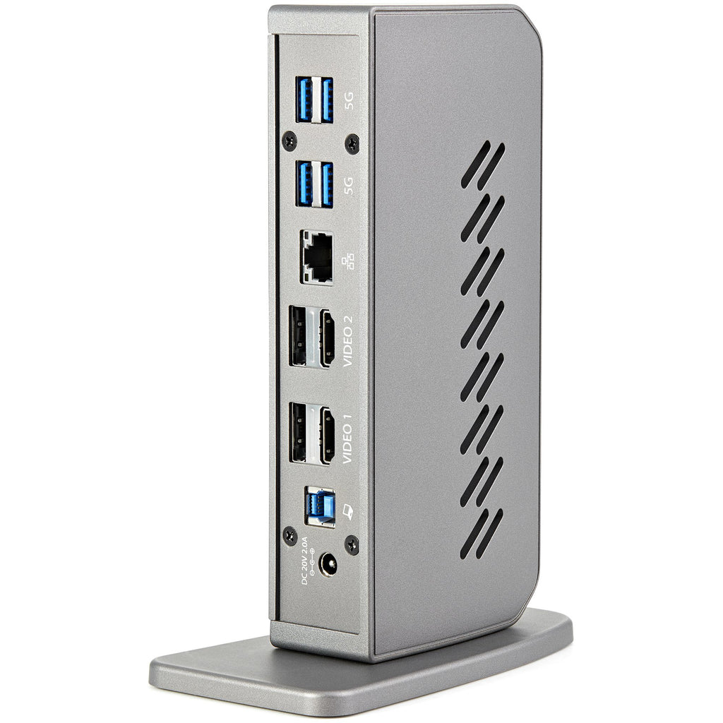 StarTech.com Station d'Accueil Hybride USB-C et USB-A, Double Écran 4K 60Hz HDMI/DisplayPort, 6x USB-A, GbE, USB 3.1 Gen