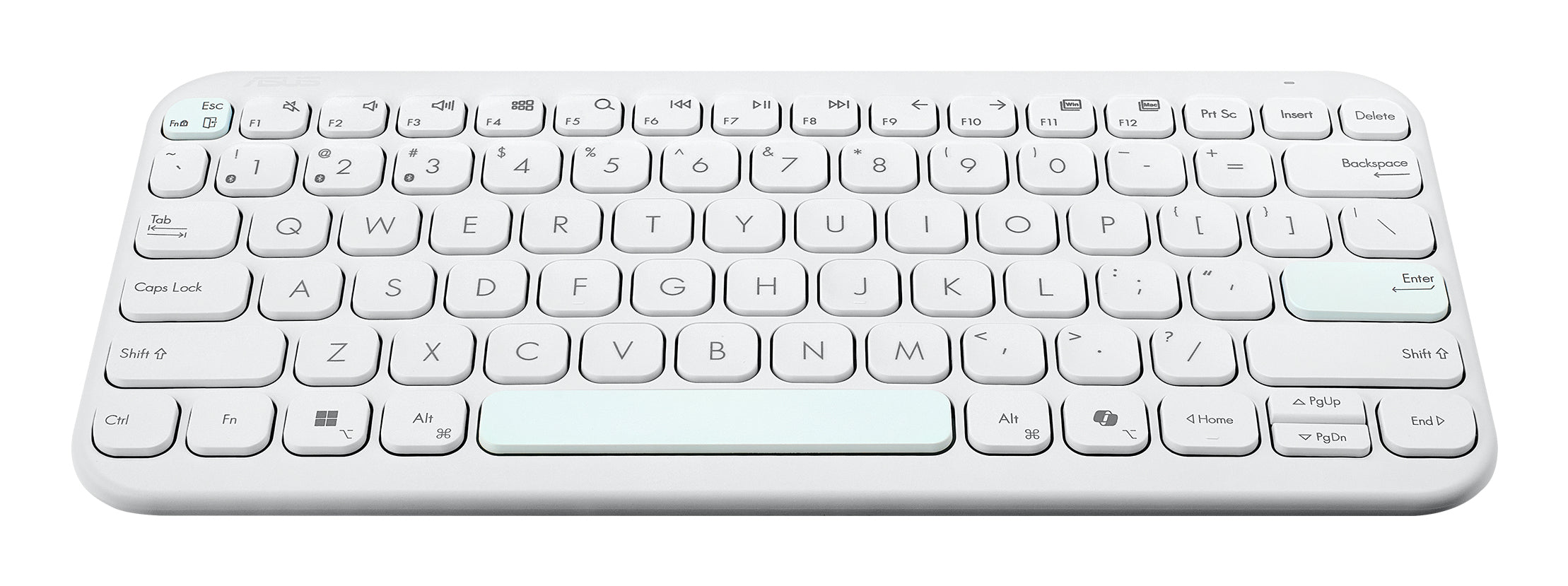 ASUS Marshmallow Keyboard KW100 clavier Maison Bluetooth QWERTZ Allemand Blanc