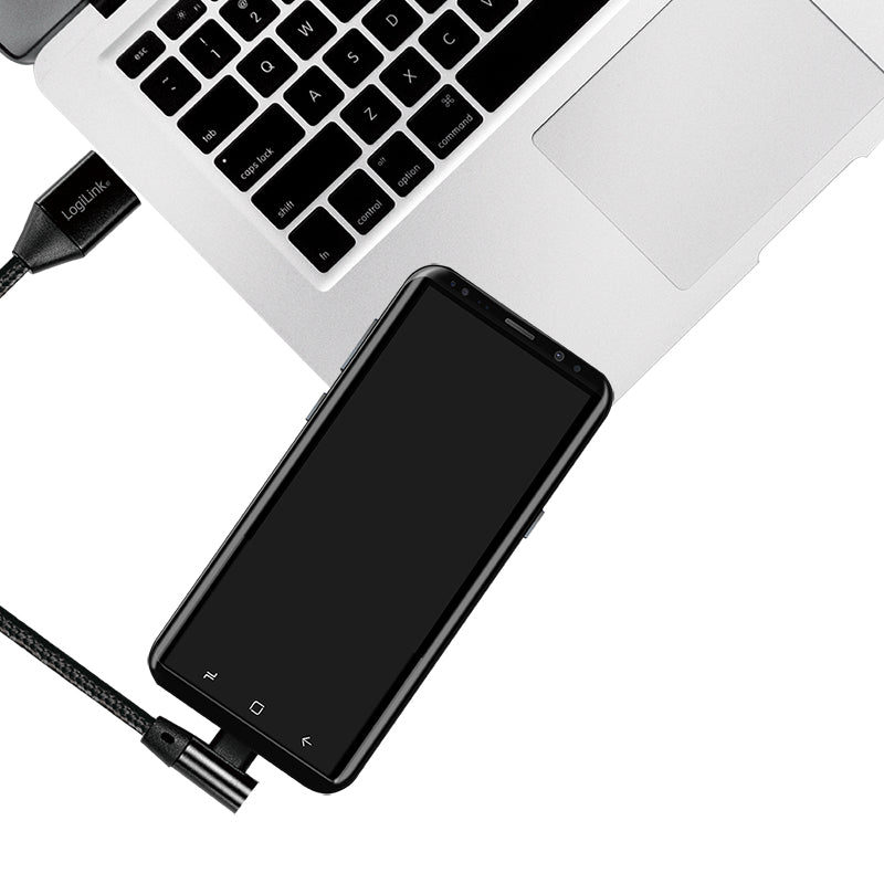 LogiLink CU0137 Câble USB 2.0 USB-A vers USB-C, 0,3 m, Noir