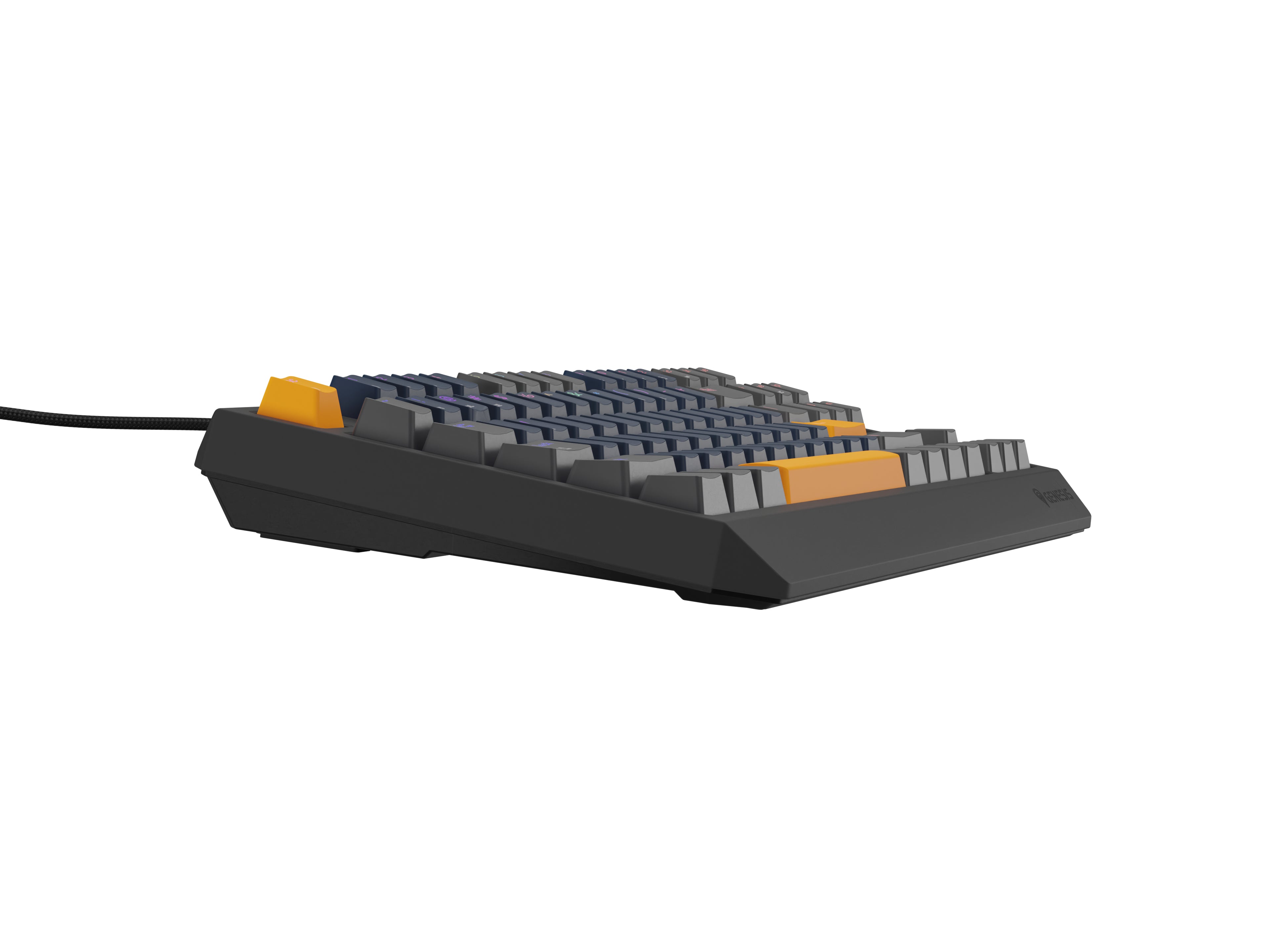 GENESIS THOR 230 TKL clavier Gaming USB + RF Wireless + Bluetooth QWERTY Noir, Bleu, Gris, Orange