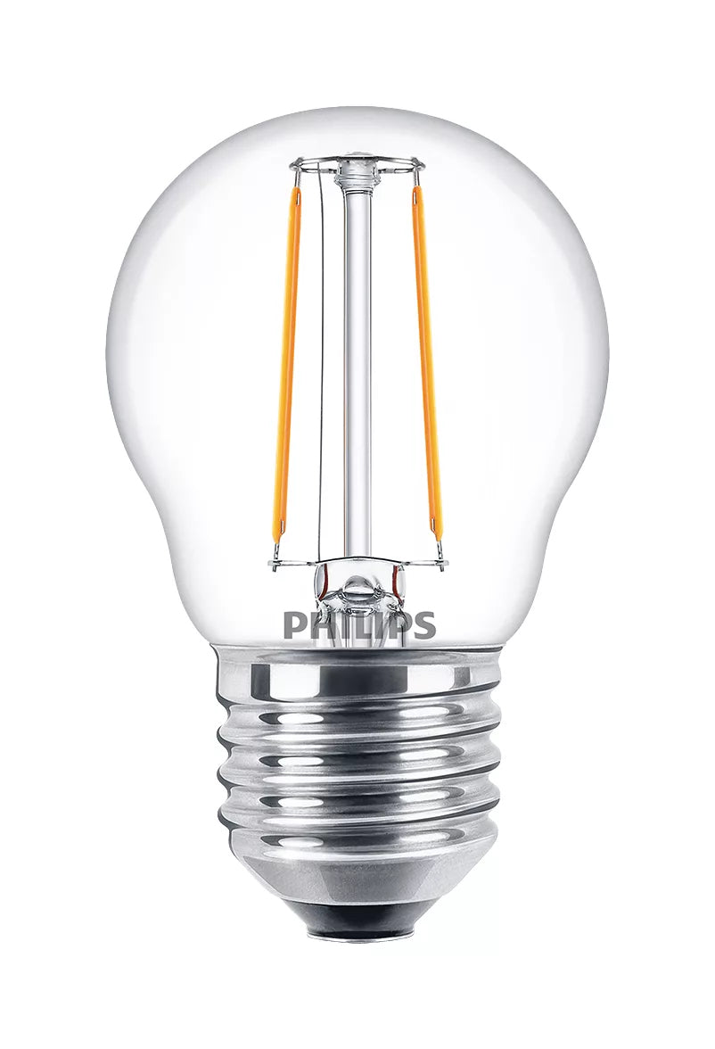 Philips Ampoule flamme transparente à filament 25W P45 E27