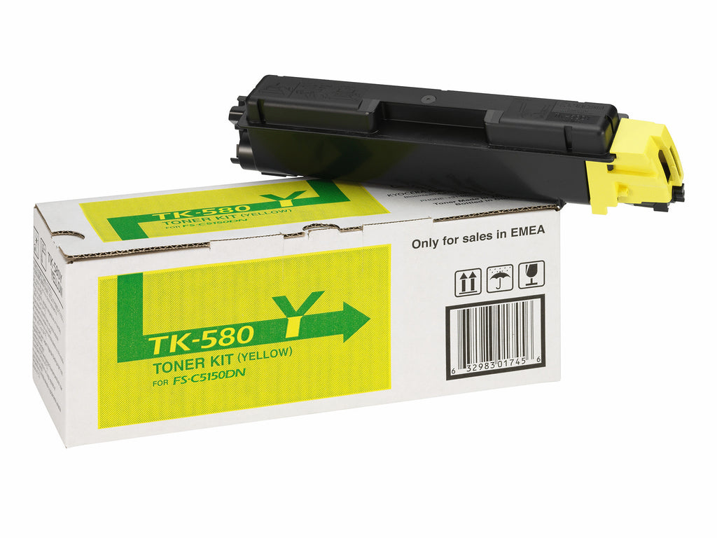 Kyocera TK-580Y Cartouche de Toner Originale, Jaune