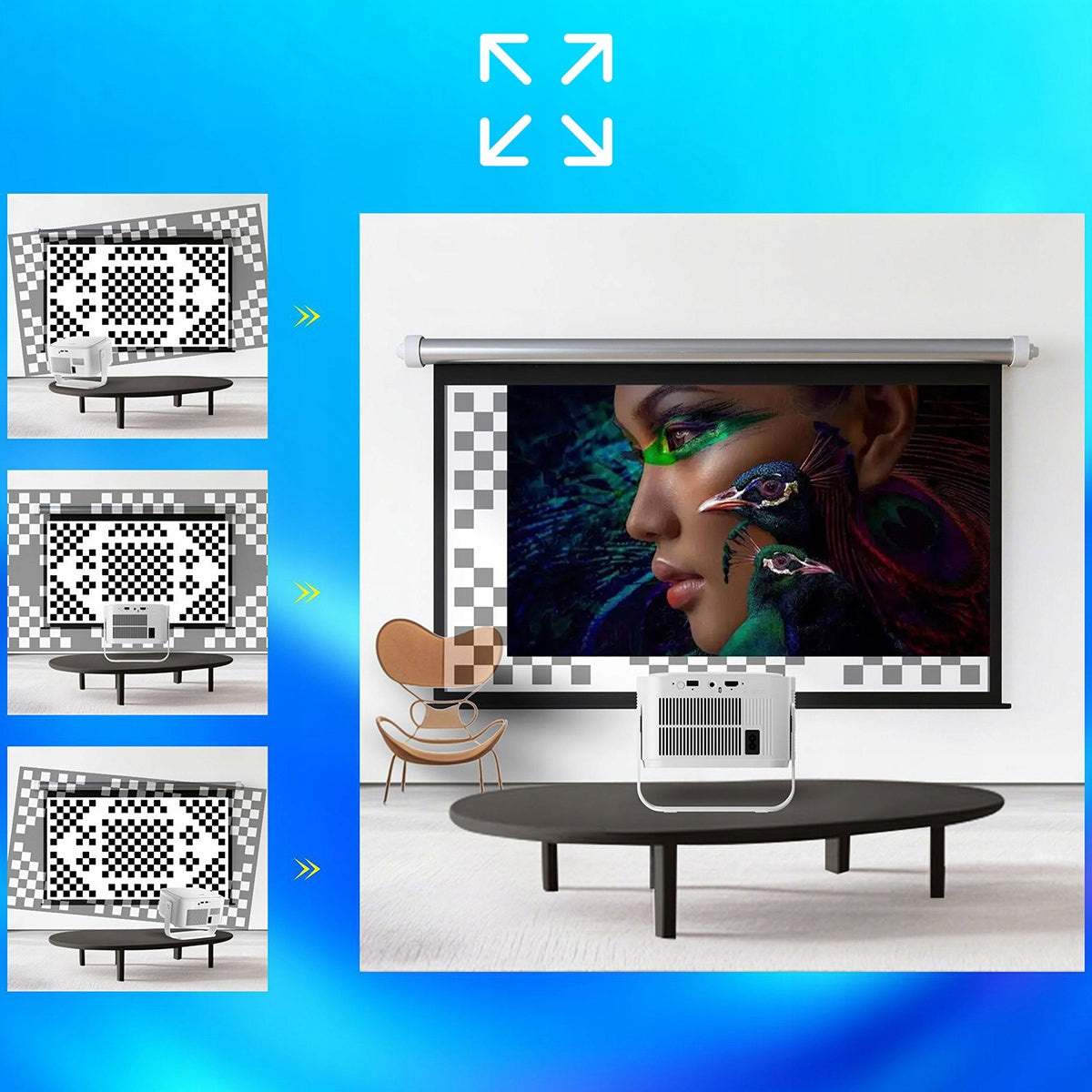 Mini-projecteur portable Android 14 avec Wi-Fi, Full HD, 4K et 8K pour téléphone Zenwire PrimeView IMC460 Pro