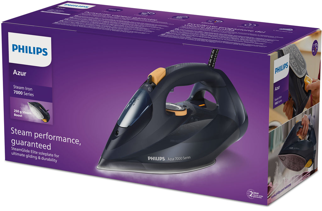 Philips 7000 series DST7060/20 Fer à vapeur HV bleu/jaune