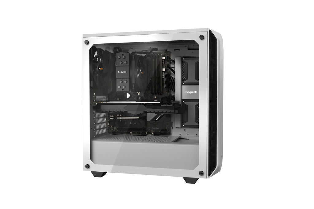 be quiet! Pure Base 500 blanc | Boîtier PC vitré, Mini ATX / Micro ATX / ATX, 2 ventilateurs Pure Wings 2 140 mm