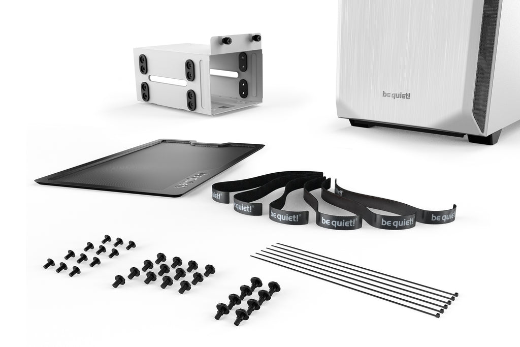 be quiet! Pure Base 500 blanc | Boîtier PC vitré, Mini ATX / Micro ATX / ATX, 2 ventilateurs Pure Wings 2 140 mm