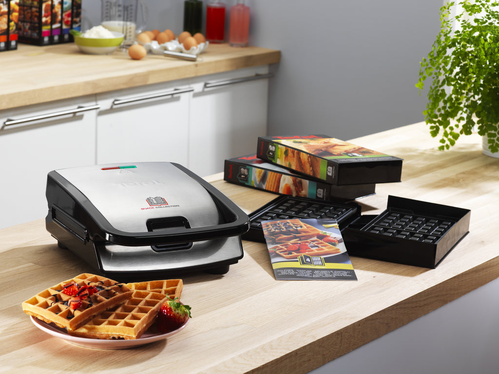 Tefal Snack Collection SW857D gaufrier et appareil à croque-monsieur Acier inoxydable