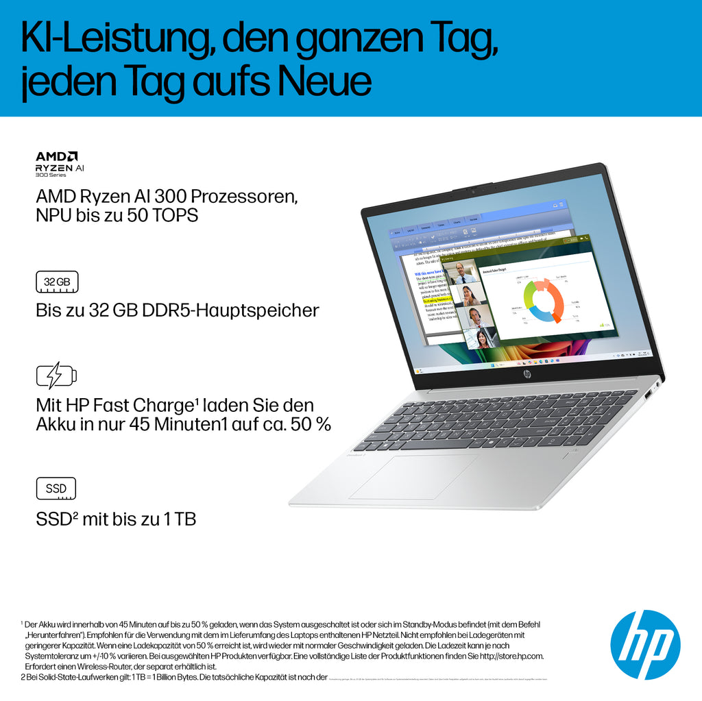 HP OmniBook 3 NGAI 15-fn0653ng 39,6cm (15,6 ) AI5 16GB 1TB SSD