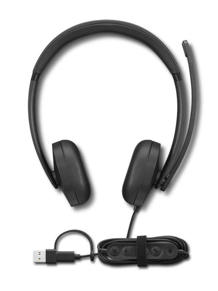 Lenovo VoIP Headset 5000 Casque Avec fil Arceau Bureau/Centre d'appels USB Type-C Noir - vue 3