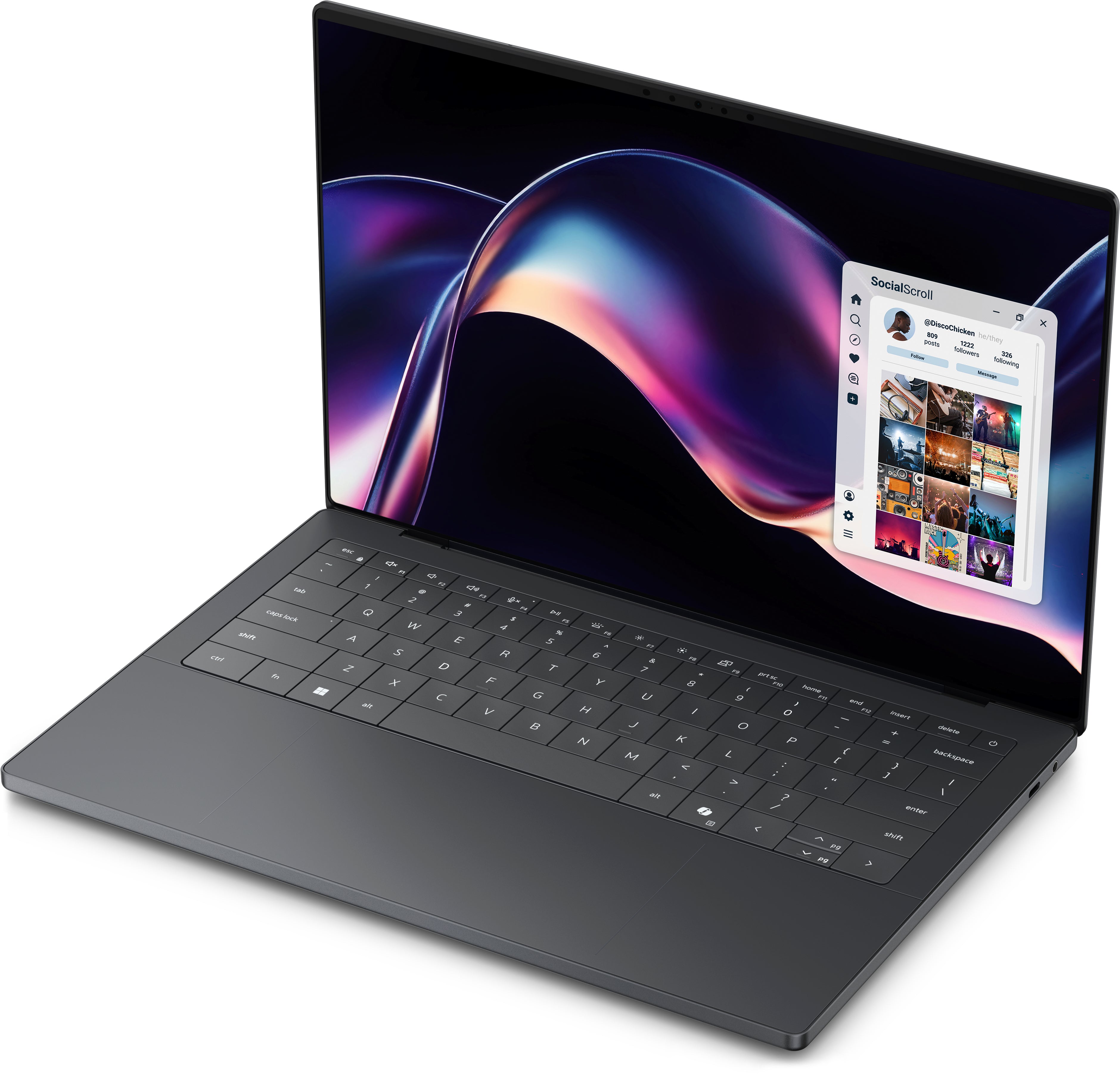 DELL XPS 14 DA14260 Copilot+ PC Intel Core Ultra X7 358H Ordinateur portable 35,6 cm (14") Écran tactile 2.8K 32 Go LPDDR5x-SDRAM 1 To SSD Wi-Fi 7 (802.11be) Windows 11 Pro Graphite Nordique