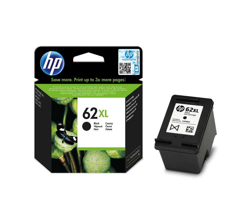 HP 62XL cartouche d'encre noire grande capacité authentique