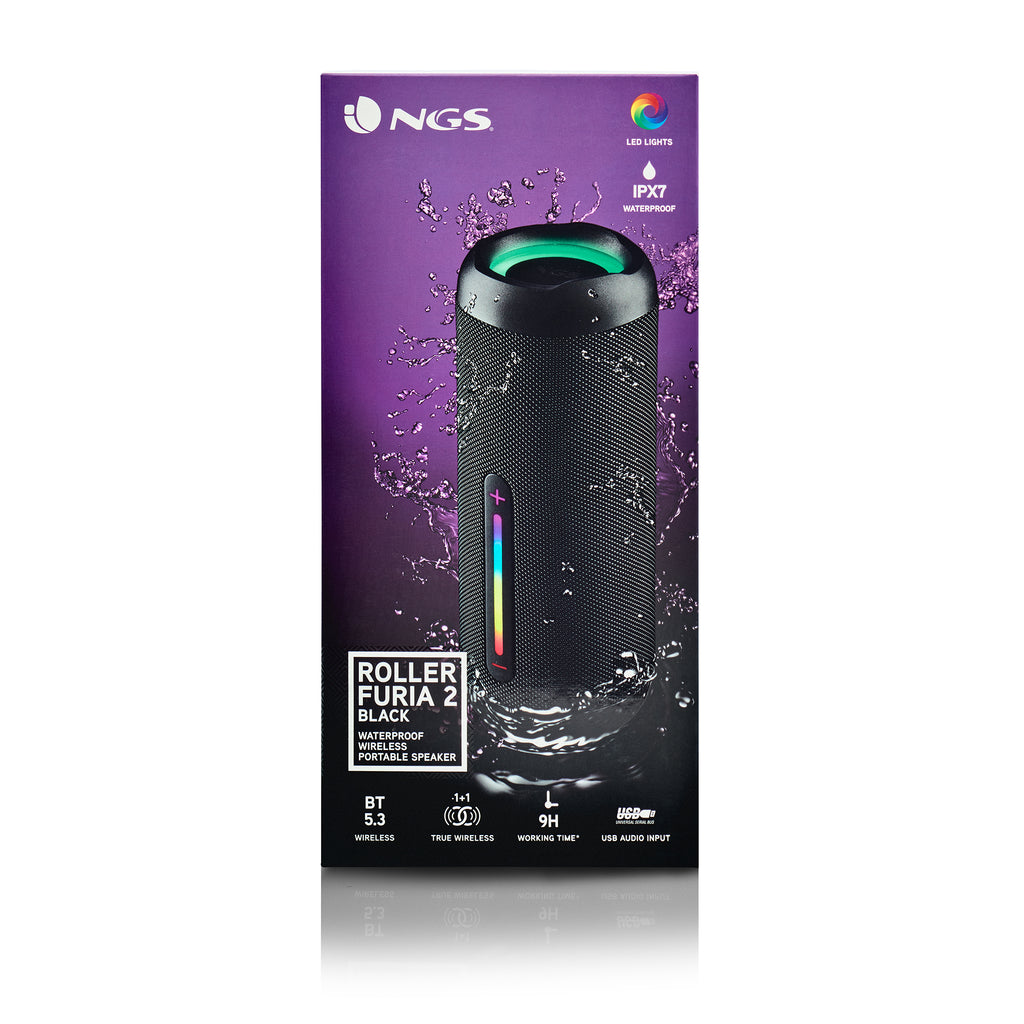 NGS ROLLER FURIA 2 Enceinte portable stéréo Noir 15 W