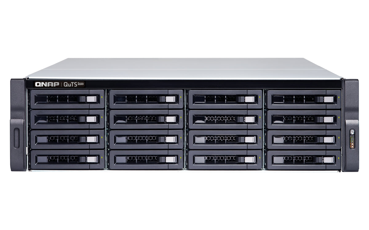 QNAP TS-h1683XU-RP NAS Rack 3U Intel Xeon E E-2236 128 Go DDR4 QuTS hero Noir