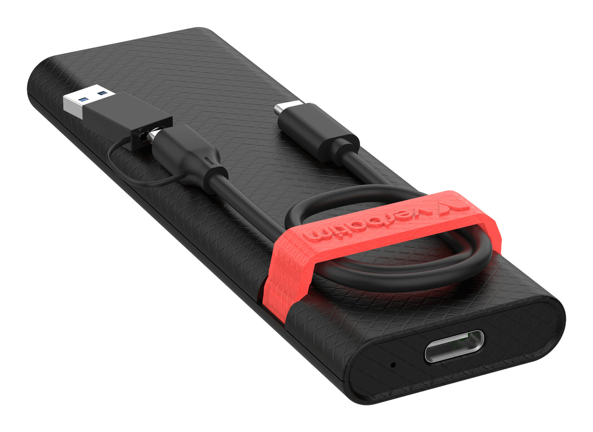 Verbatim 32261 Boîtier SSD M.2 NVMe PCIe, USB Type-C, 10 Gbit/s, Noir et Rouge
