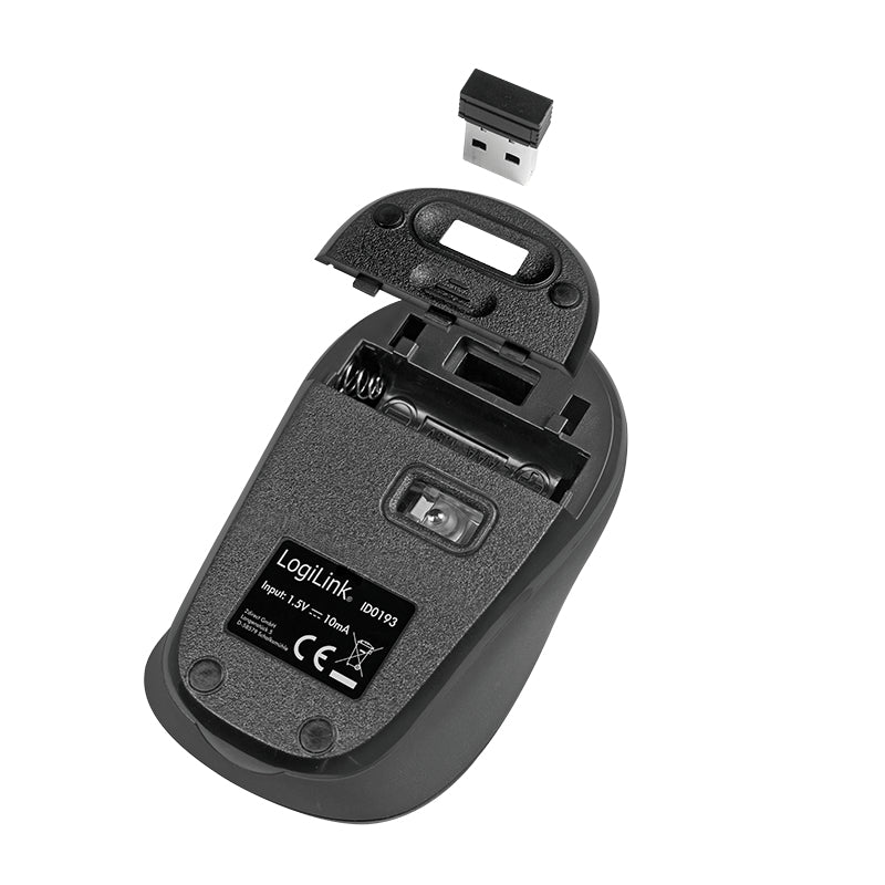 LogiLink ID0193 souris Bureau Droitier RF sans fil Optique 1600 DPI