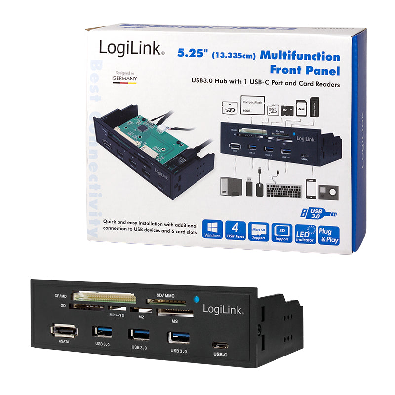 LogiLink UA0341 lecteur de carte mémoire SATA Interne Noir