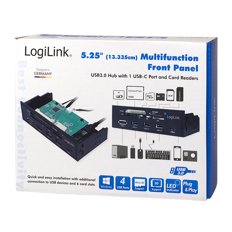 LogiLink UA0341 lecteur de carte mémoire SATA Interne Noir